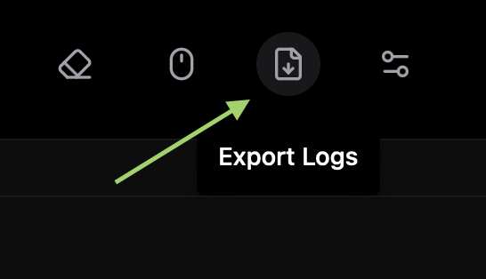 Export Logs Button